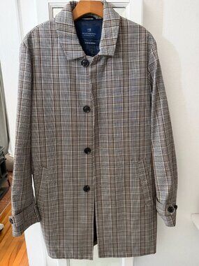 Scotch & Soda Plaid Trench Coat | Men's L | NWT | Everyday Holiday